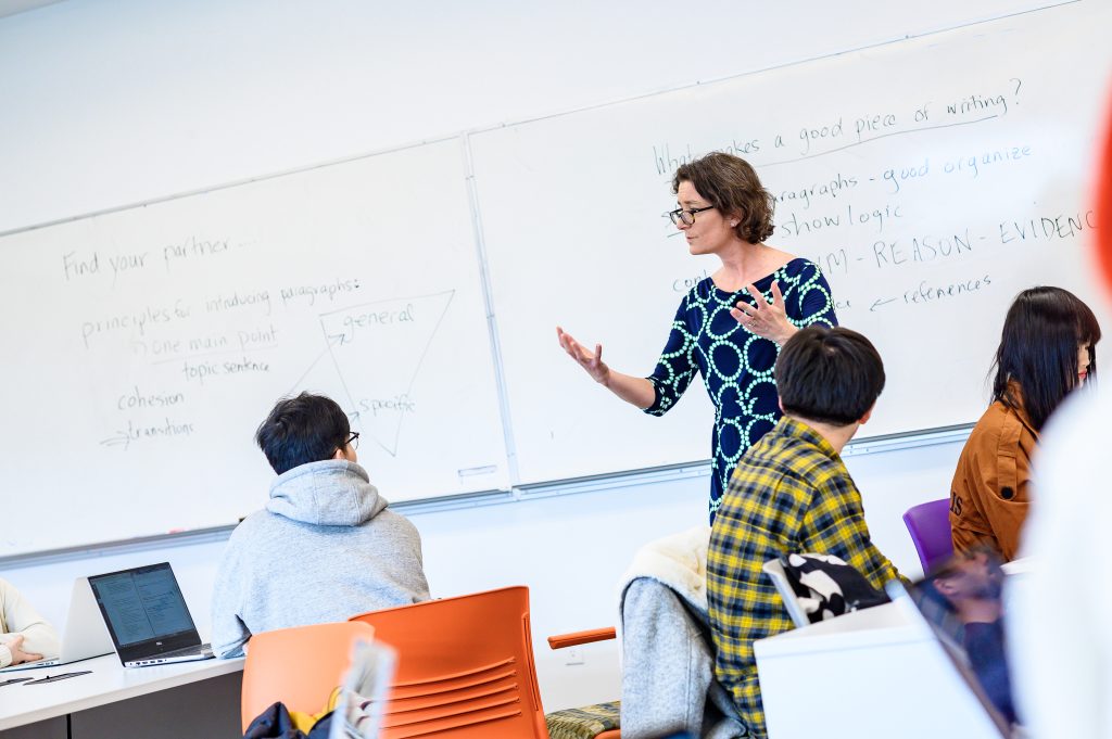 Dr. Joanne Fox teaches a class at Orchard Commons.