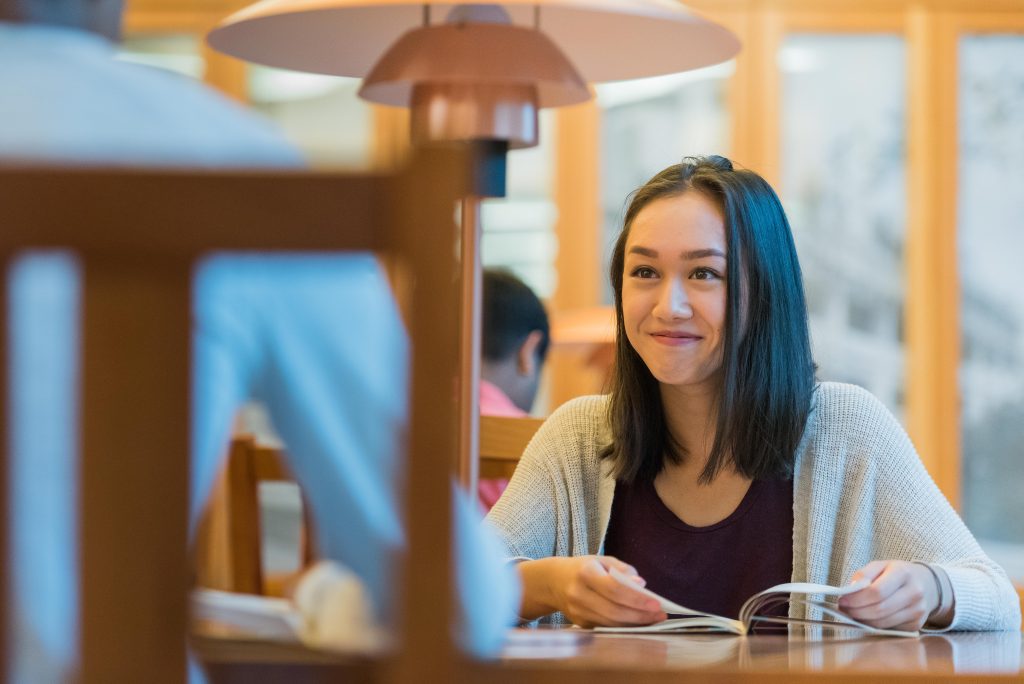 UBC students in the Ridington Reading Room