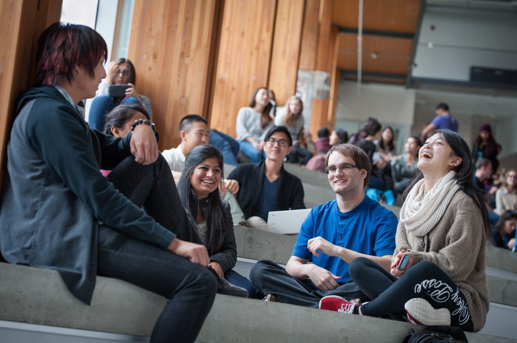 UBC students gathered at the AMS Student Nest